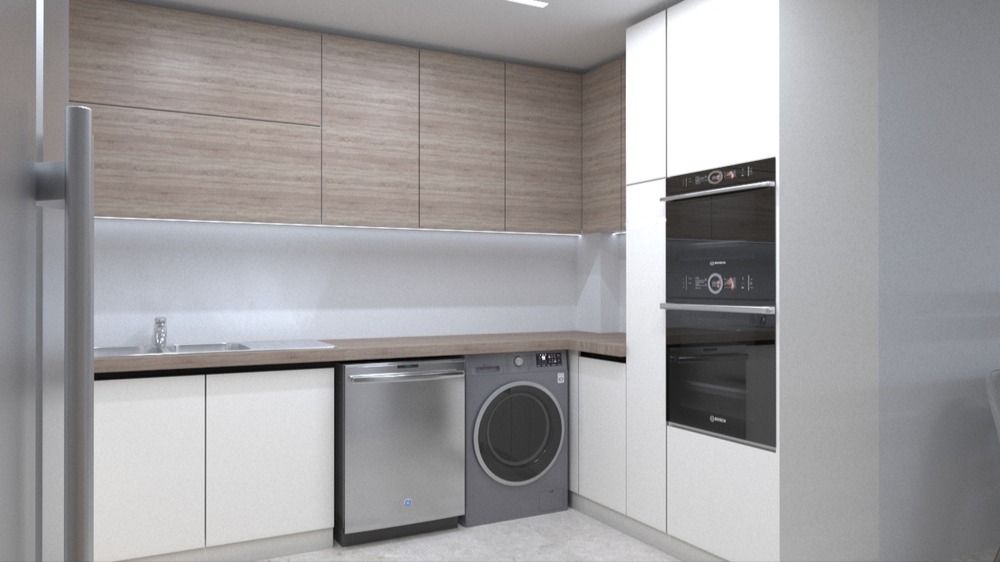 طراحی آشپزخانه پروژه جناب خاتمی با توجه به خواسته ها و روحیات و بودجه بندی